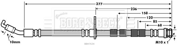 BORG & BECK Тормозной шланг BBH7634